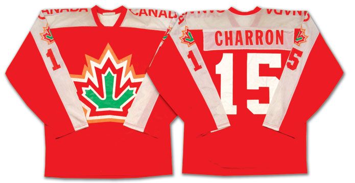 Old Foliage: Guy Charron's Canada sweater worn at the 1977 World Championships. 