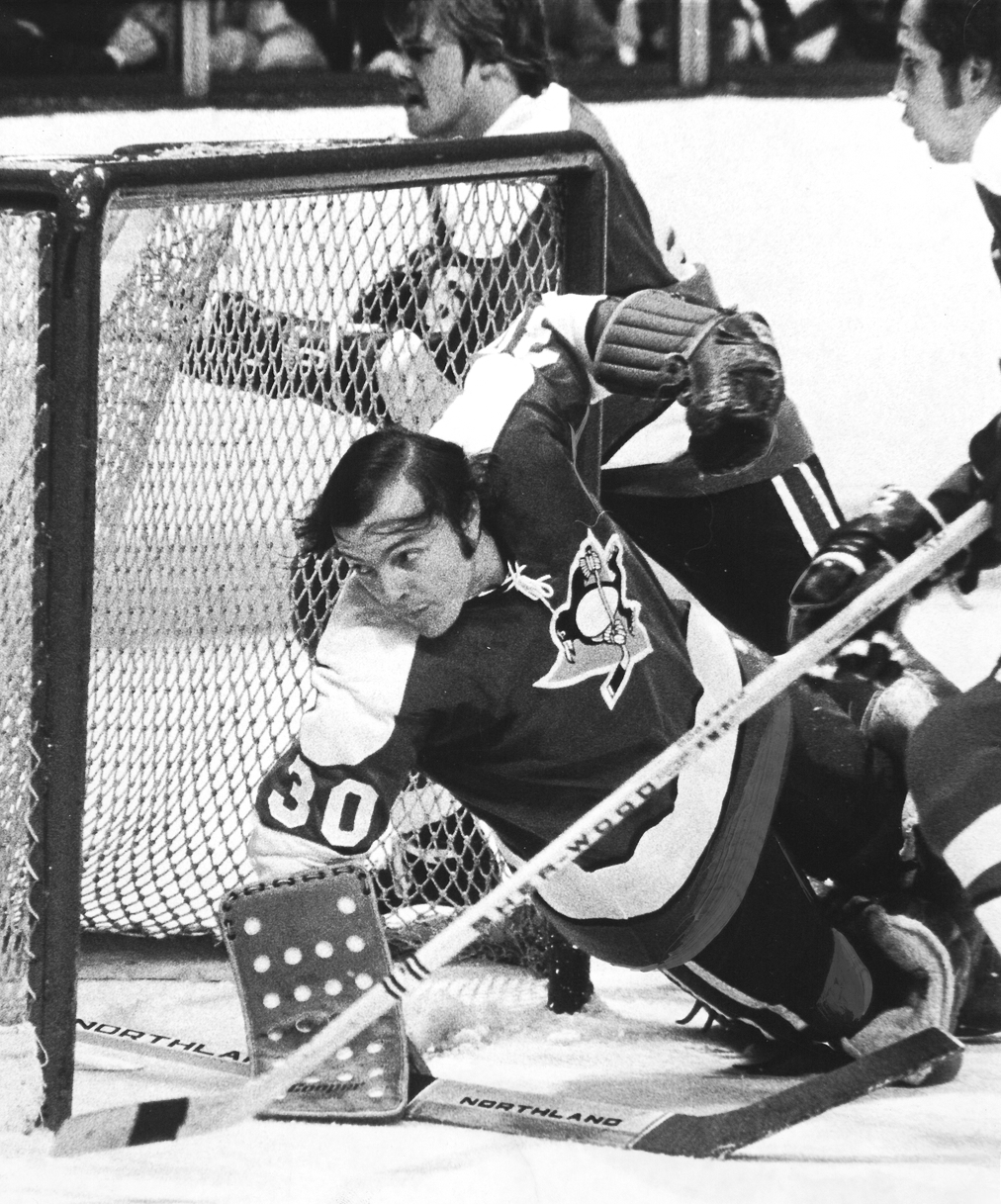 Andy Brown, the last goalie to not wear a mask in the NHL.